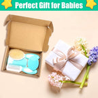 Baby Hair Brush and Comb Set, 4Pcs Baby Soft Bristles Hairbrush Cradle Cap Brush Hair Comb for Newborns Toddlers Boys Girls (Green)