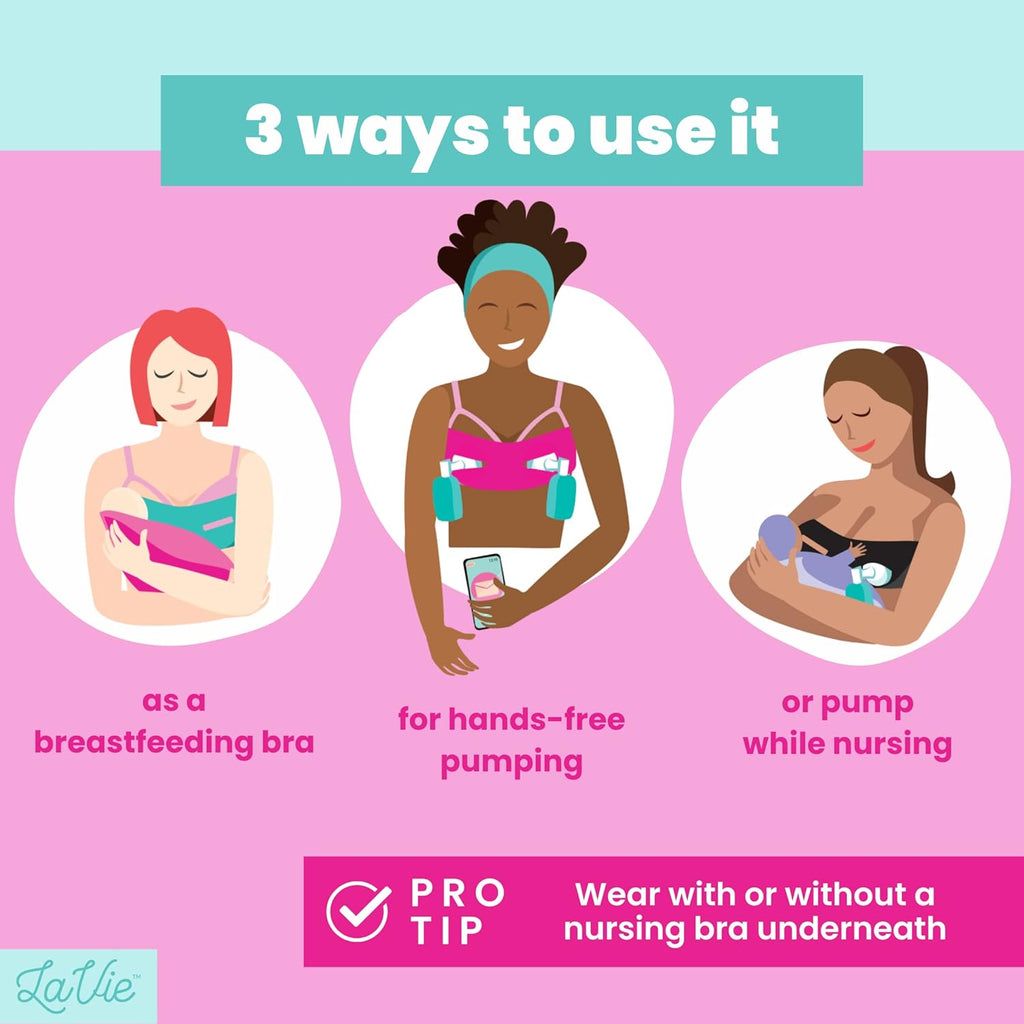 Pump Strap Hands-Free Pumping Bra, Breast Pump Bra for Breastfeeding Pumps for Women, Hands Free Pumping Bustier