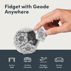 Speks Geode Sphere Magnetic Fidget Toy for Adults | Quiet Adult Sensory Toy for Stress Relief & Anxiety, Office Desk ADHD Tool, Stocking Stuffer & Top Gadget Gift Idea | Slate, 12-Piece Set