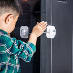 Refrigerator Lock,Combination Lock for Refrigerator Cabinets,Heavy Duty Fridge Lock,Child Safety Cabinet Locks,Easy Install No Keys Needed (White 2pcs)