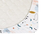 Onacosht Pack and Play Sheets 3 Pack for Baby Boy, Stretchy Jersey Knitted Portable Mini Crib Sheets Playard Mattress Cover, Woodland Animal Elephant Fox Lion Bear Giraffe Zebra Printing