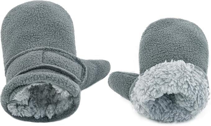 BAVST Baby Toddler Winter Mittens Girls Warm Fleece Lined Gloves Kids Sherpa Lined Mittens for Boys