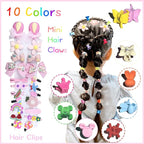 923 Pcs Toddler Hair Accessories - Baby Girls Elastic Ties, Soft Rubber Bands With Bow Clips, Claws - Assorted Supplies for Little One Kids With Thin Hair
