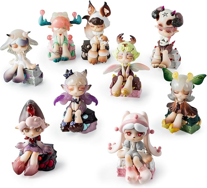 BEEMAI Aroma Princess Magic Town Series 9PCs (Set of 9 No Repeat) Blind Box Figures, Random Design Cute Figures Collectible Toys Birthday Gifts