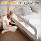 Foldable Toddler Bed Rails - Kids Guard Bumper for Crib Safe Bed Side Rail for Twin Queen King Full Size Beds(78.7inch)