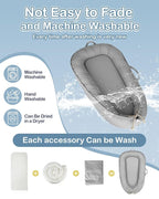 Baby Lounger - Infant Lounger for Newborn 0-24 Months, Pure Cotton Breathable Baby Nest Lounger Cover, Newborn Essentials for Baby Boys & Girls, Portable Baby Lounger for Home and Travel