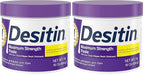 Desitin Maximum Strength Baby Diaper Rash Cream with 40% Zinc Oxide for Treatment, Relief & Prevention, Hypoallergenic, Phthalate- & Paraben-Free Paste, 16 oz (Pack of 2)
