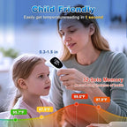Ear Thermometer for Adults and Kids, Infrared Digital Thermometer - with Fever Alarm and Auxiliary Light, 1 Second Reading, No-Touch Forehead Ear 2 in 1 Mode，Easy to use