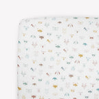 Little Unicorn Premium Crib Sheet | Breathable & Super-Soft Muslin Fabric (Animal Crowd)
