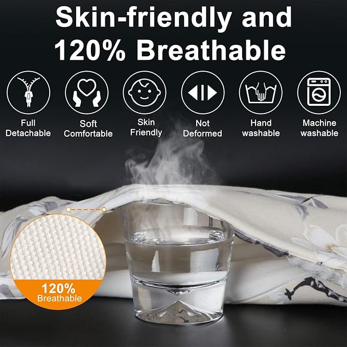 Baby Lounger | Organic Cotton Infant Lounger | Reversible, Adjustable & Portable Floor Lounger | Soft, Breathable, Washable Cover