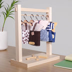 Clothes for 6.7in/17cm Doll, Set of 4 Cute Doll Accessories Includes Doll Hat+T-Shirt+Bib Pants+Shoes Set Premium Fashion Outfit for Collectors Unique Gift (6 Sets)