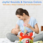 Car Seat Toy for Babies 0-6 Months, Stroller Toy with a Convenient clip, Carseat Toys Hanging Baby Accessories,Built-In Bell, Rattle,Squeaky,Mirror for infant,Babies Gift 0-3-6-12 months Boy Girl