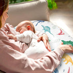 Hooyax Nursing Pillow Covers 2 Pack - Ultra Soft & Stretchable Breastfeeding Pillow Slipcovers, Adorable Cover for Infant Feeding Pillow, for Most Standard Pillows (Dinosaur)