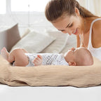 Baby Lounger - Snuggle Cozy Me Infant Lounger for Newborns | Breathable & Soft, Portable Awake-Time Pad, Essential Baby Gift- Coffee (Lounger Cover Included)