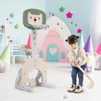 Costzon Kids Basketball Hoop, Toddler Sports Activity Center w/ 5 Adjustable Height Levels, Basketball Soccer Golf Game Set, Indoor Outdoor Basketball Hoop Set Gift for Baby Infant