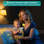 Nasal Aspirator (BC-025) for Baby, 2 in 1 Rechargeable Electric Baby Nose Suker with Sprayer, 70KPA Snot Sucker for Baby with 5 Suction Levels, Type-C Charging with Music and Soothing Light