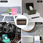 2 Pack Baby Wipes Dispenser Wipe Holder - Larger Capacity Wet Wipe Dispenser Box Wipes Container for Bathroom Keep Wipes Moist and Fresh