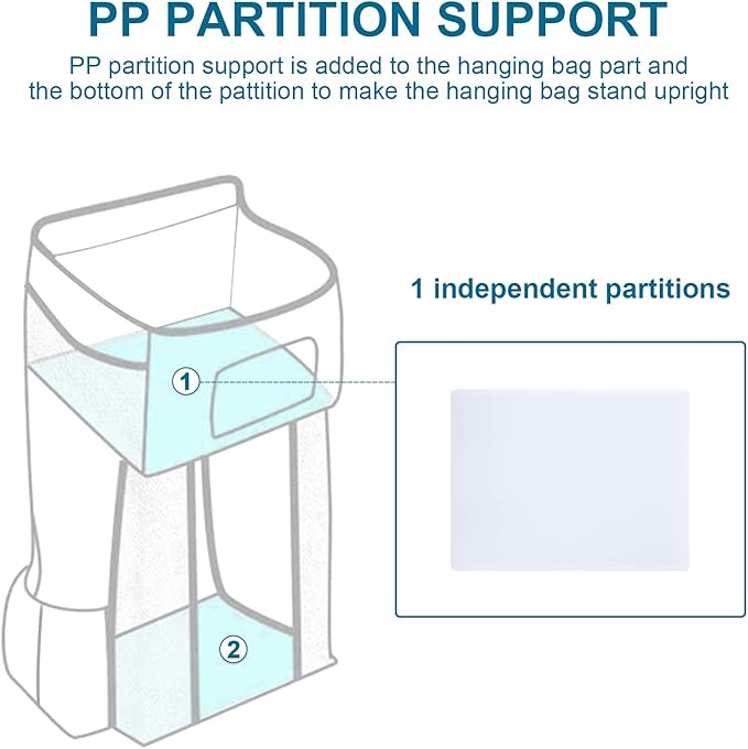 Accmor Hanging Baby Diaper Caddy Organizer, Diaper Stacker, Baby Crib Hanging Classified Storage Bag Organizer for Changing Table, Crib, Playard or Wall & Nursery Organization, Black