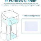 Accmor Hanging Baby Diaper Caddy Organizer, Diaper Stacker, Baby Crib Hanging Classified Storage Bag Organizer for Changing Table, Crib, Playard or Wall & Nursery Organization, Black