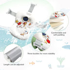 Collapsible Baby Bathtub for Newborn to Toddler (0-24 Months), Portable Baby Bath Tub for Travel, Newborn Bathtub with Soft and Supportive Cushion (Astronaut-Green)