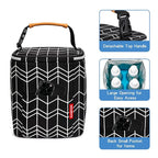 BreastMilk Cooler Bag with Ice Pack Fits 4 Baby Bottles Up to 9 Ounce, Baby Bottle Bag Fits for Nursing Mom Daycare, Black