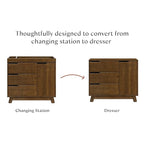 Babyletto Hudson Changing Table Dresser Combo w/Removable Tray - GREENGUARD Gold Certified 3-Drawer Baby Dresser with Table Top & Side Cabinet - Diaper Changing Station for Nursery, Easy to Assemble