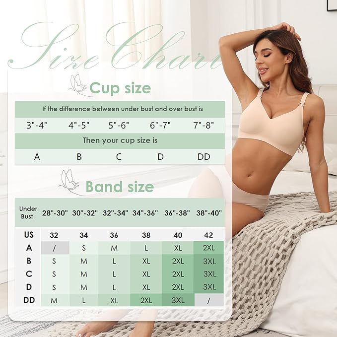 As Fairy Seamless Nursing Bras for Breastfeeding Soft Wireless Sleep Maternity Bralette Regular and Plus Size