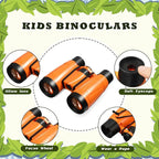 Libima 24 Pcs Binoculars for Kids Educational Compact Kids Binoculars with Neck String Toddler Telescope for Boys Girls Learning Bird Watching Camping Hiking Travel Safaris Birthday Gifts(Orange)