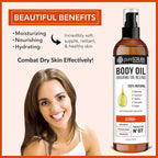 pureSCRUBS Ultra Moisturizing Citrus+ Body Oil Spray for Dry Skin, Massage, Cuticles & More Organic Super Blend of Jojoba, Argan, Coconut, Sweet Almond & Avocado Oils Enriched with Vitamin E, Lg 4oz