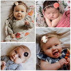 Baby Girl Headbands with Bows Soft Nylon Newborn Toddler Hairbands Handmade Baby Hair Accessories for Infant Girls Kids