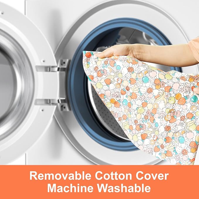 Nursing Pillow, Ergonomic Support Breastfeeding Pillow for Easier Breast Feeding and Bottle Feeding, Baby Feeding Pillow with Machine Washable Cotton Cover (Fruit)