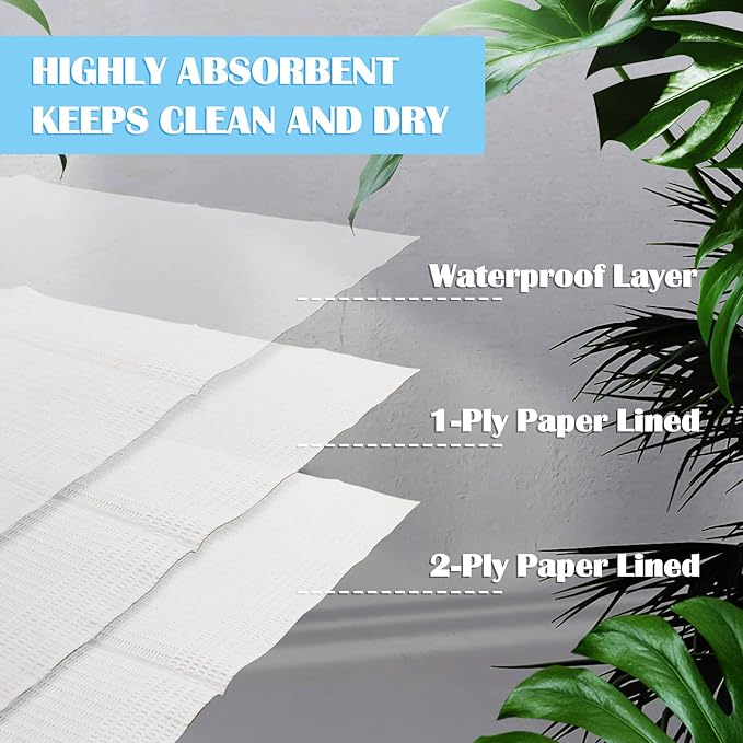 Mixweer 1000 Pcs Baby Disposable Changing Pads Quick Absorb Diaper Changing Table Pads Sanitary Liners Soft Waterproof for Baby Child Adult Pets Travel Change Stations (White)