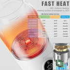 Portable Bottle Warmer, Travel Formula Milk Warmer for Baby, 17oz Water Warmer On The Go with 3min-Rapid-Heat Fast Charge Cordless Formula Warmer Temp Control Baby Travel Essential Xams Gift