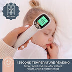 Dreambaby Infrared No Contact Baby Thermometer for Forehead - Digital Display, Fever Alert, Memory Stores 20 Readings, Includes Storage Bag, for Adults and Kids