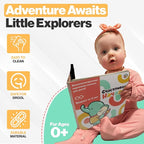 Happy Start Award-Winning High Contrast Board Book - Newborn Black & White Baby Cards, Easy to Clean, Hospital Approved, Stands on Its Own, Tummy Time Toy, Ages 0+ (Russian)