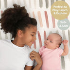 JumpOff Jo - Extra Large Waterproof Foam Padded Play Mat for Infants, Babies, Toddlers, Play Pens & Tummy Time, Foldable Activity Mat, 77 x 70 x 0.6 inches