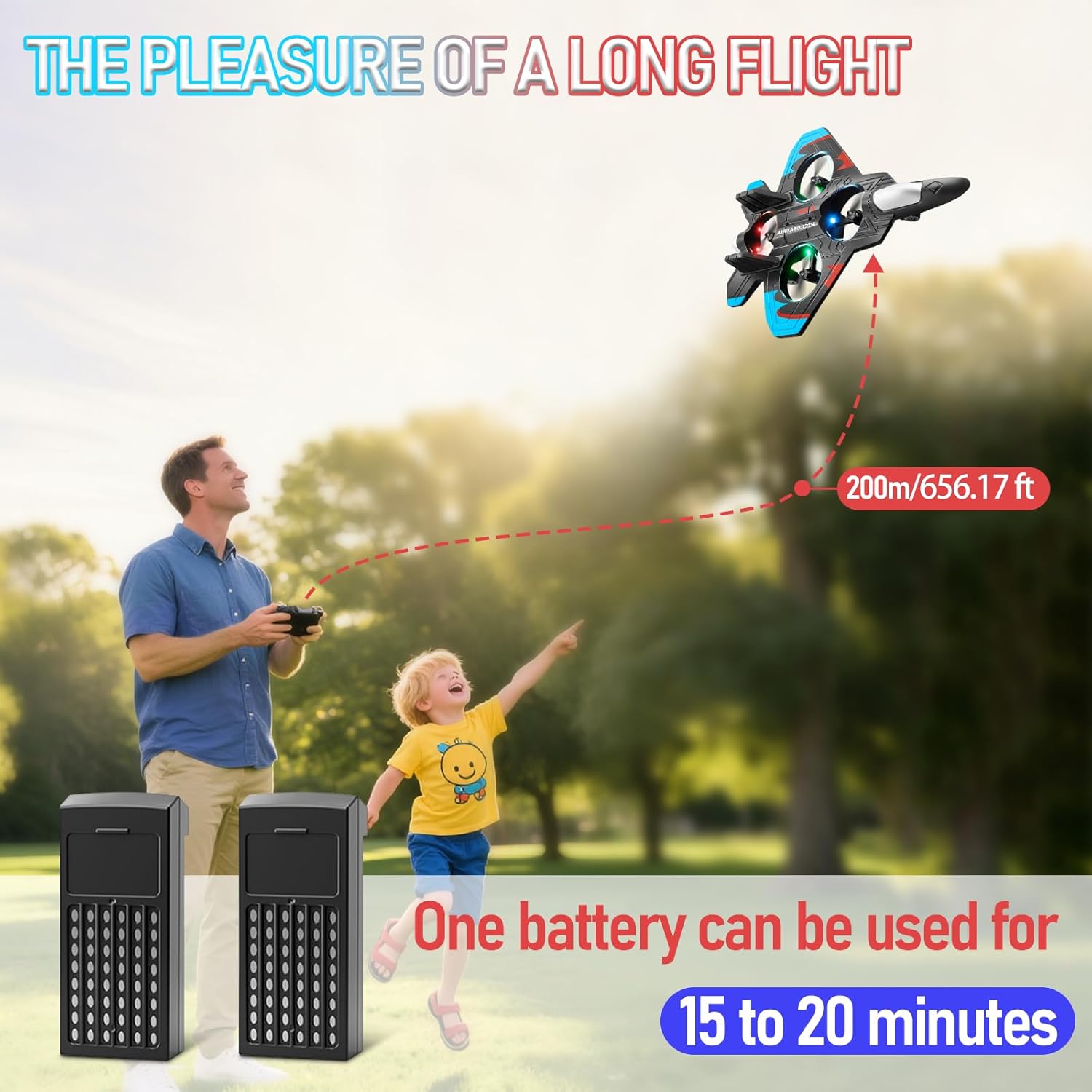 V32 Foam Remote Control Airplanes, 2.4Ghz 4CH RC Planes for Kids, RC Fighter Jet Toys with LED Light, 360° Flip, Auto Hover, Easy to Fly Remote Control Aircraft Toy Gift for Kids and Beginner
