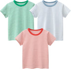 Boys' 4-Pack Excavator Short Sleeve Crewneck T-Shirts Top Tee Size 2-7 Years Toddler Boys' Value Pack Cotton T-Shirt