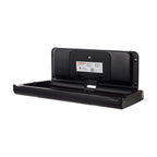 Foundations Ultra Horizontal Wall Mounted Baby Diaper Changing Station, Oversized Changing Surface, Plastic with Heavy Duty Stainless Steel Hinge - Black (200-EH-02)