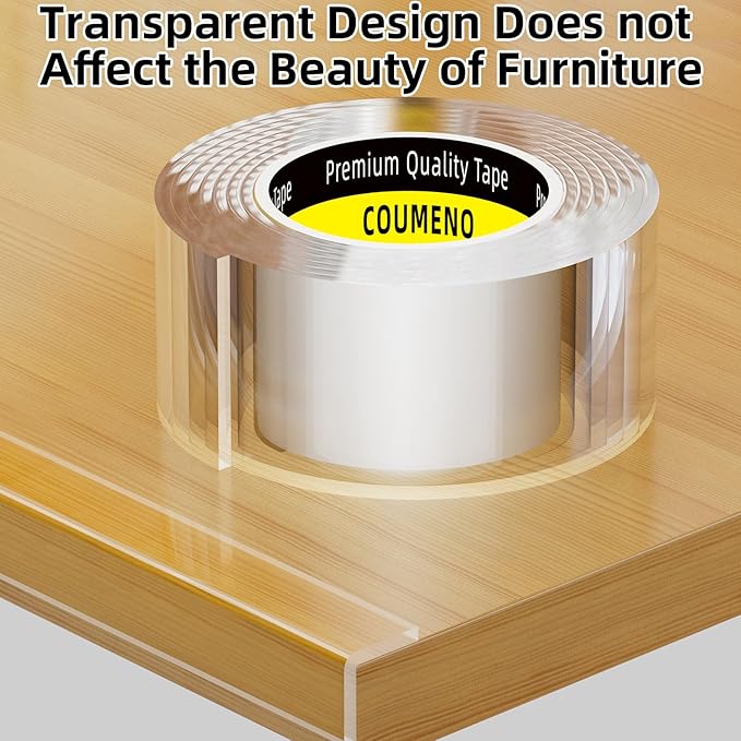 Clear Edge Protector,Safe Corner Protector, Anti-Sharp Edge Protector, for Furniture, Drawers, Tables, Cabinets 2inX3.28FT