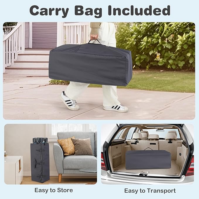 BABY JOY 5 in 1 Pack and Play, Portable Nursery Center Baby Playard w/Bassinet & Diaper Changing Table, Infant Bassinet Activity Center with Toys, Music, Oxford Bag for Toddlers (Royal Blue, Classic)