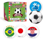 Menique Soccer World Cup Memory Matching Game – 79 Cards (32 Country Pairs + 15 Action Cards) – 2 Games in 1: Flags + Penalty Challenge – Bilingual Educational Game for Kids and Adults