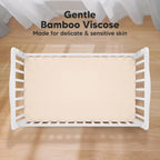 KeaBabies 2-Pack Baby Crib Sheets for Boys, Girls - 52x28 Viscose Derived from Bamboo Toddler Bed Sheets Neutral, Fitted Crib Mattress Cover for Standard Baby Bedding, Soft & Cozy (Cameo)