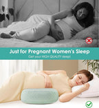 Pregnancy Pillow Cooling for Sleeping, Detachable and Adjustable Double-Sided Support Maternity Pillow Skin-Friendly for Pregnant Women Back, HIPS, Legs(30°Slope Design Verified by Expectant Mothers)