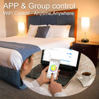 Bedroom Lamp with Smart RGB LED Bulb, Multicolor Changing Table Lamp for Bedroom with 2 USB Port, Dimmable Bedside Lamp Work with Alexa, Smart Nightstand Light for Living Room Sync with Music(2.4GHz)