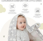 Ultra-Soft Baby Blanket - Lightweight & Breathable, Neutral Newborn Designs, Cloud Baby Crib, Infant, Toddler - 47"x47" Large