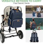 Diaper Bag Backpack with Changing Station, Baby Diaper Bag Organizer for Moms Dads Large Baby Changing Bags