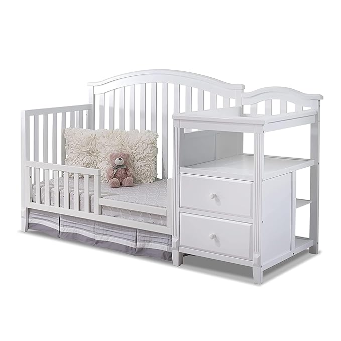 Sorelle Furniture Toddler and Full-Size Bed Adult Rails, Wood Bed Rail & Crib Conversion Kit, Converts Crib to Toddler or Full Bed, # 148 - White