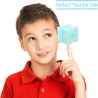 48 Pcs Cube Sensory Toy Handheld Infinite Cube Flipping Hand Cube Desk Gift Portable Blocks for Teen Adult Anxiety Stress Relief Valentine's Day (Macaron Style)
