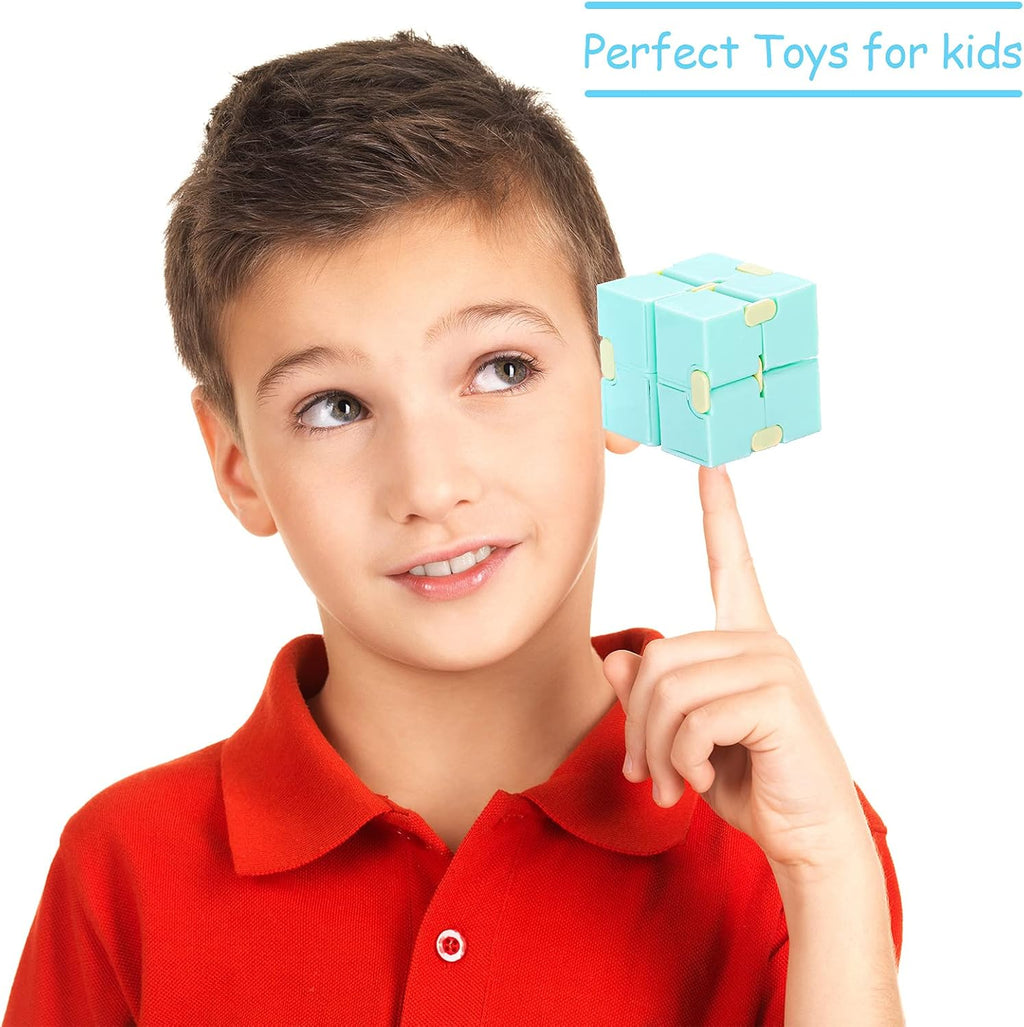 22 Pieces Toy Cube, Handheld Cube Anxiety Relief Cube Flip Toys Toy Blocks for Adults Relieve Stress and Kill Time (Multicolored)